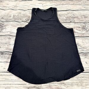 Koral Aerate Netz Black Mesh Textured Active Tank Top Size Medium; Athleisure